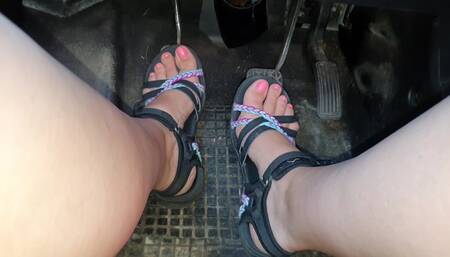 Above Pedal Drive in Strappy Sandals Mazda WMV