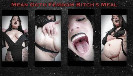 Mean Goth Femdom Bitch's Meal