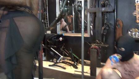 3 disobedient slaves in the dungeon get punished