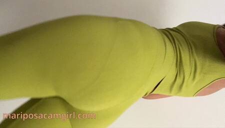 Green Yoga Pants Farts