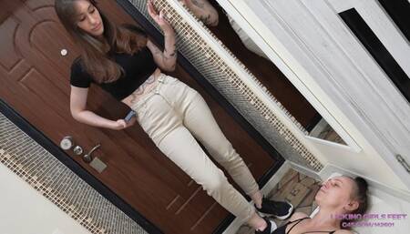 SARAH - You lick off my spit because of your laziness! (HD)