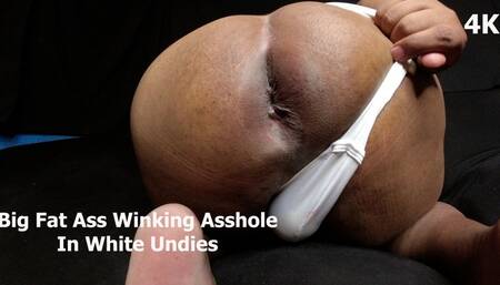 Big Fat Ass Winking Asshole In White Undies