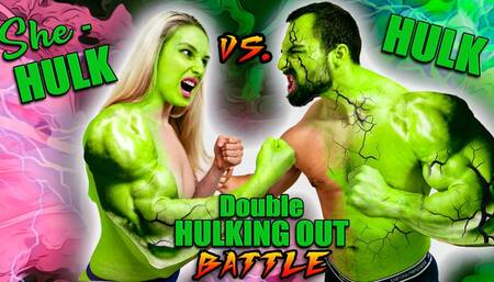 Hulking Out Double Muscle Growth Shehulk vs Hulk Giant Battle