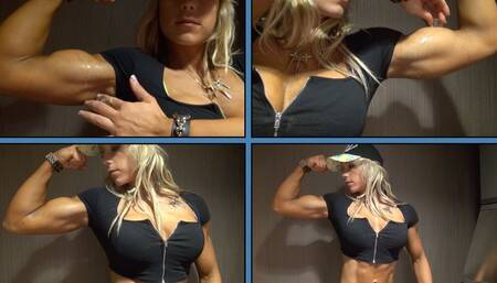 Sexy Muscle Tease With Ice