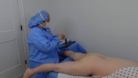 Doctor Jess performs a thorough anal exam with pleasure and pain