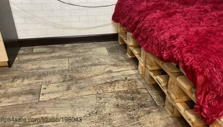 Slave's eating nasty mud from My shoe soles