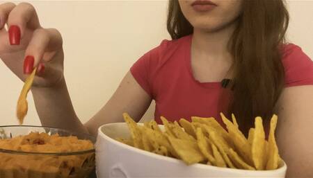 ASMR Mukbang-Cripsy Nachos Eating