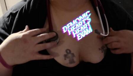 BBW Female Medical Heart Examination with Pulse Ox Big Boobs