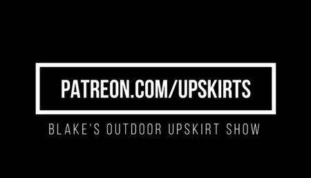 Blake Outdoor Upskirt Show