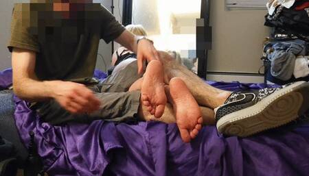 Valentina's Bare Soles I: Fingers and Feathers Only