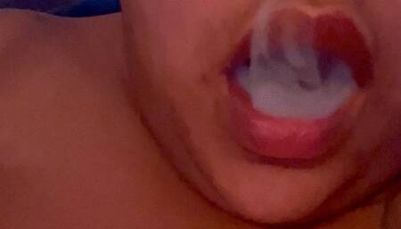 Smoking with my belly out