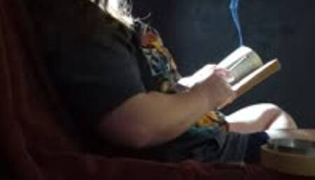 Reading a Book While Smoking a Virginia Slim Menthol 120