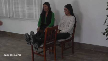 Mistresses Olga and Natasa's dirty boots mp4