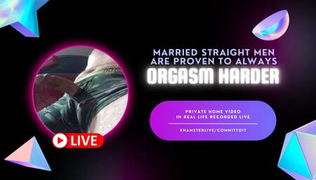 Horny married straight husband solo orgasm cumshot jacking off while my wife is away sleeping