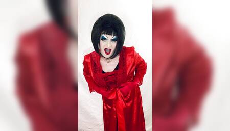 Heavy Makeup Slut in Red