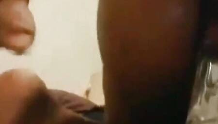 Dildo anal ride in the bathroom