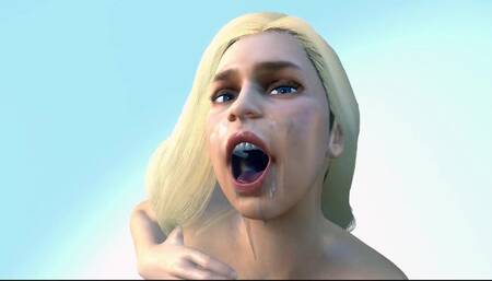 Cum on Emilia Clarke Face