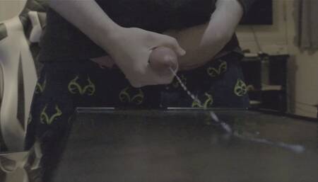 The first ever slow-motion cumshot I ever shot! Big messy load!