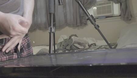 Slow-motion cumshot #10! Squirting cum all over the place!