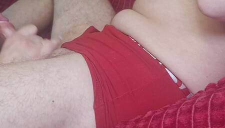 stepsister swallows cum in the room without a condom