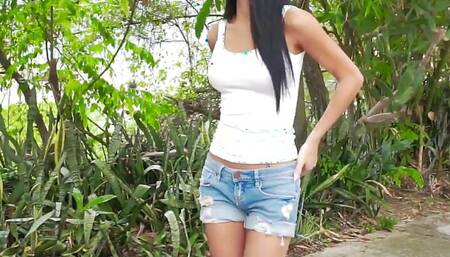 Young latina teen Denisse Gomez masturbate