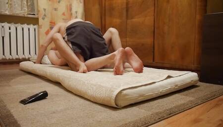 Inexperienced Bottom Getting His First Bareback Lesson