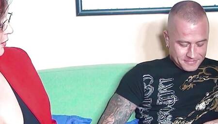 Hot german teen couple try amateur threesome Milf casting