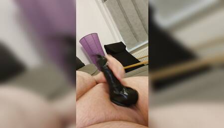 Jerking off in Latex