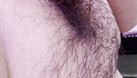 Mom milks her big tits and masturbates her hairy pussy