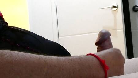 Crossdresser sissy Wank and cumshot