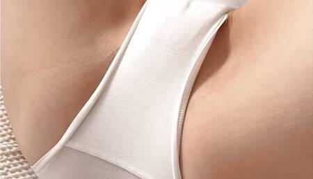 Milf teasing in white cotton panties. By Lucylace