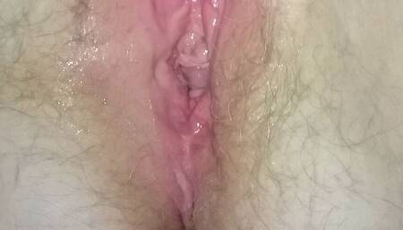 Fucks my girl's wet pussy until she gets an orgasm.