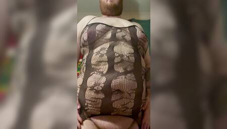 Chub showing off in lingerie