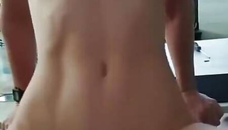 Very Tight and Shy Step Sis Rides Step Bro's Huge Dick and Makes It Spray