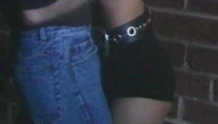 Bitch having anal sex on the street