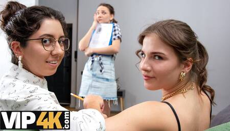 VIP4K. Lesbians is a perfect work break for these office whores