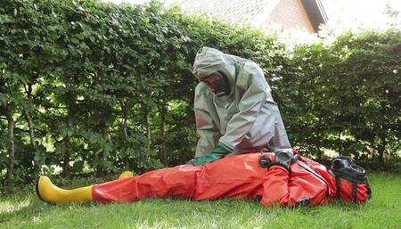 Chemical Hazmat Rubber Suit Action Part 2