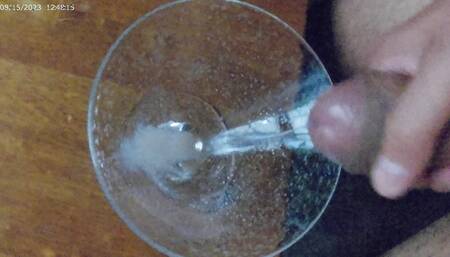 Sperm martini freshly whipped and brewed