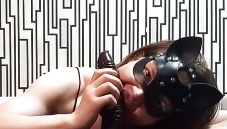 Masked Sissy Sucks Your Dick