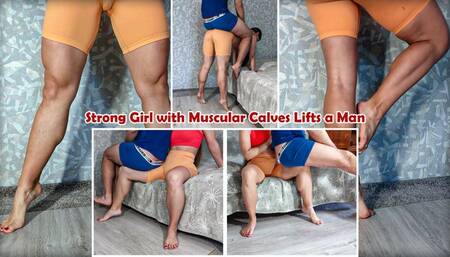 Strong Girl with Muscular Calves Lifts a Man - Femdom - Muscular Legs - Leg Pump - Strong Legs - Leg Worship - Slippery Feet - Foot Fetish - Fitness Girl - Athlete Girl - Heavy Weight Lifting Girl - Sexy Feet - Pumped Calves - Foot Teasing - Foot Play
