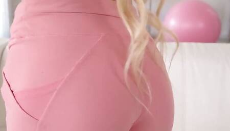 Casting 5 Feet Tall 90lb Kawaii Blonde Kenzie Reeves in Yoga Pants