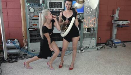 Anna and Lana Try Out the Sousaphone (MP4 - 720p)