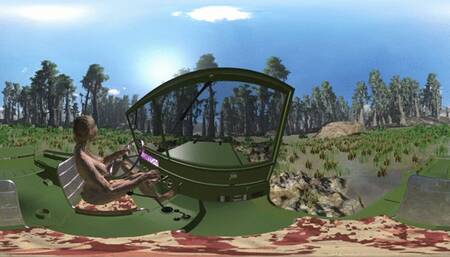 VR XXX Muddy Jeep Stuck Barefoot (mp4 VR 360 Video)