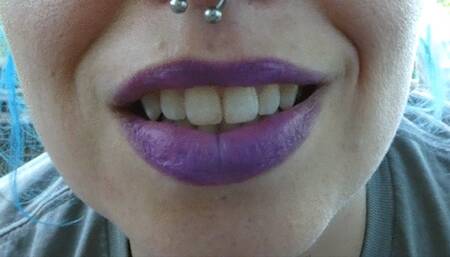 Purple Lipstick Lips Smoke Big Clouds