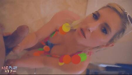 Sexy Neighbor comes by uninvited for fun and finds out about diaper fetish