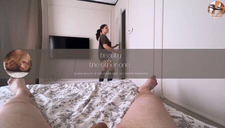 young amateur WIFE gives amazing eyecontact blowjob POV