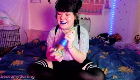 using a knotted toy in my BBW ass + pussy!