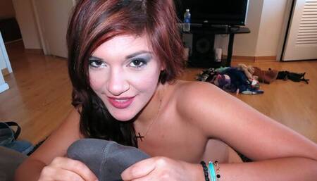Tattooed chick Rissa Maxxx screwed in the doggy style