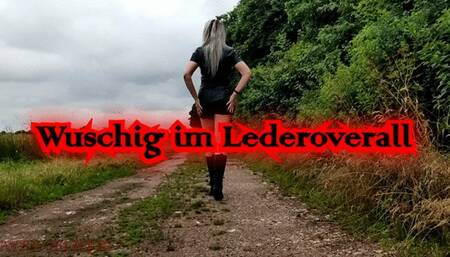 Fluffy in leather overall