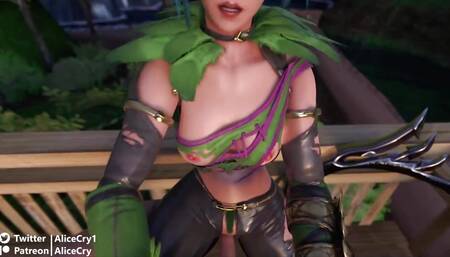 Tira From Soul Calibur's Perfect TIts Bounce As She Rides